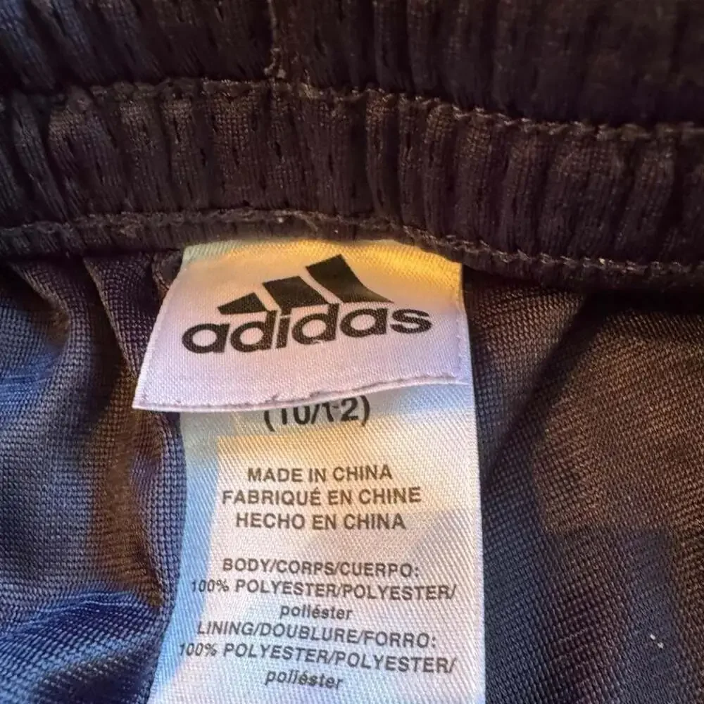 Adidas Mesh Athletic Shorts Navy Blue Boys Size 10/12